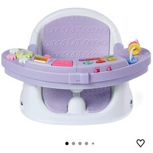 Infantino Purple and White Interactive Activity Booster Seat with Play Tray
